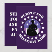 Paars voor militaire doeleinden bedankkaart (Voorkant / Achterkant)