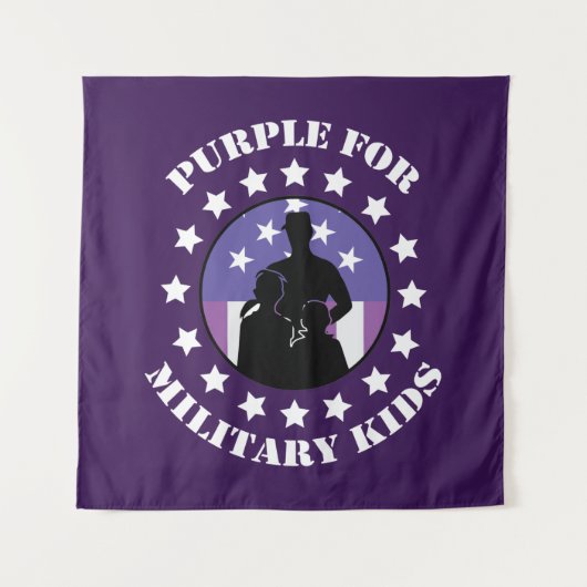 Paars voor militaire doeleinden wandkleed (Voorkant)