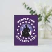 Paars voor militaire Kinder familie (Staand voorkant)