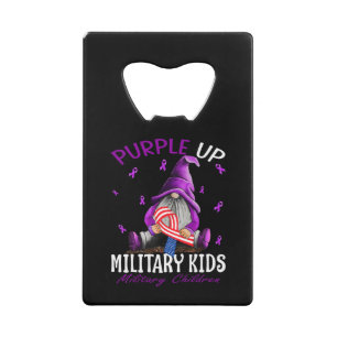 Paars voor militaire Kinder kindermaand Creditkaart Flessenopener
