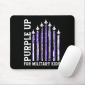 Paars voor militaire Kinder kindermaand Muismat (Met muis)