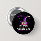 Paars voor militaire Kinder kindermaand Ronde Button 5,7 Cm (Voorkant /achterkant)