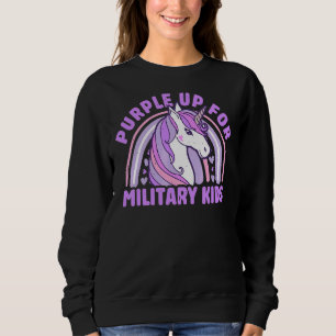 Paars voor militaire Kinder kindermaand U Trui