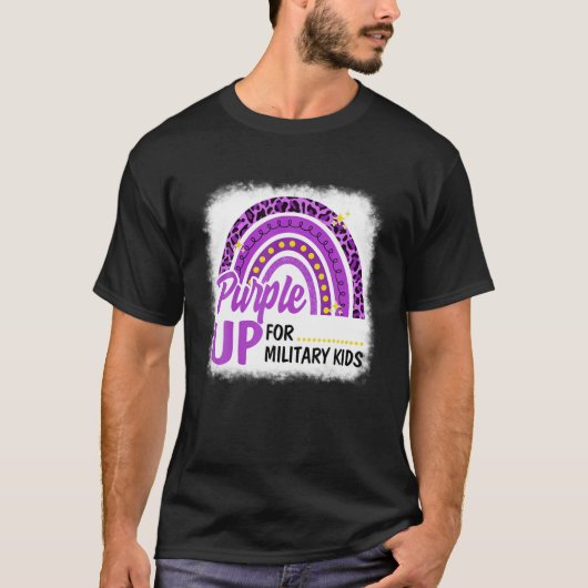 Paars voor militaire Kinder regenbooglegerKinderen T-shirt (Voorkant)