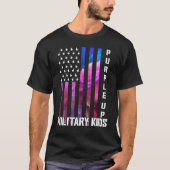 Paars voor militaire Kinder regenboogschutter T-shirt (Voorkant)