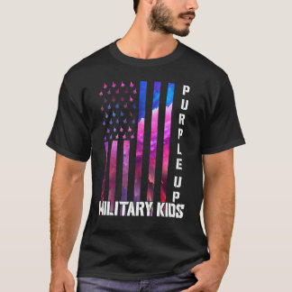 Paars voor militaire Kinder regenboogschutter T-shirt