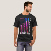 Paars voor militaire Kinder regenboogschutter T-shirt (Voorkant volledig)