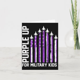 Paars voor militaire kinderen Peuter Vrouwen Jonge Kaart