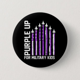 Paars voor militaire kinderen Peuter Vrouwen Jonge Ronde Button 5,7 Cm