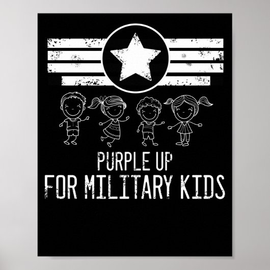 Paars voor militaire Kinderen Poster (Voorkant)