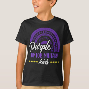 Paars voor militaire kinderen Regenboog Militaire T-shirt