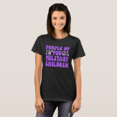 Paars voor militaire kinderen t-shirt (Voorkant volledig)