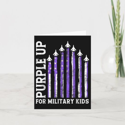 Paars voor militaire kindermaand kaart (Voorkant)