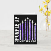 Paars voor militaire kindermaand kaart (Gele Bloem)