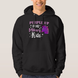 Paars voor Mon voor militaire Kinder kinderen Hoodie