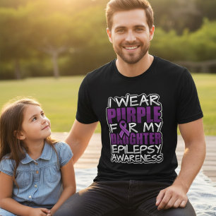 Paars voor steun aan mijn dochter met epilepsie Tri-Blend shirt