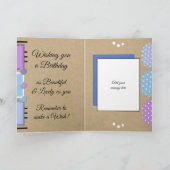 paars voor verjaardag van beste vriend kaart (Binnen)