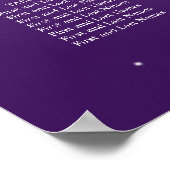 Paars voor weddenschapskaartje poster (Hoek)