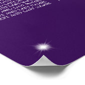 Paars voor weddenschapskaartje poster (Hoek)