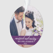 Paars voor weduwschap en pretparterij ornament (voorkant)