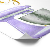 Paars Voorraad de Keuken Kaarten en Cadeaus Poster (Hoek)