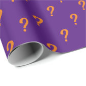 Paars vraagteken bij kerstinpakken cadeaupapier (Rol Hoek)