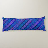 Paars vragenpatroon lichaamskussen (Achterkant)