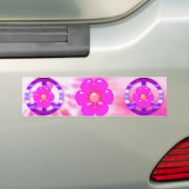  Paars vredesbord Bumpersticker (Op auto)