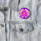 Paars vredesbord Ronde Button 5,7 Cm (In situ)