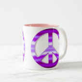  Paars vredesbord Tweekleurige Koffiemok (Voorkant rechts)