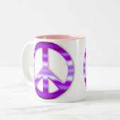  Paars vredesbord Tweekleurige Koffiemok (Voorkant links)