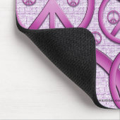 Paars vredesgebaar Mousepad Muismat (Hoek)