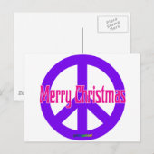 Paars vredessymbool briefkaart (Voorkant / Achterkant)