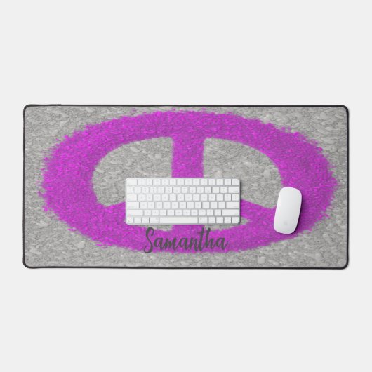 Paars vredesteken bureaumat (Keyboard & Muis)