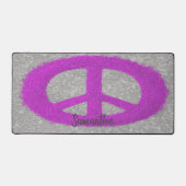 Paars vredesteken bureaumat (Voorkant)