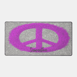 Paars vredesteken bureaumat