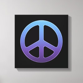 Paars vredesteken canvas afdruk