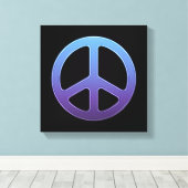 Paars vredesteken canvas afdruk (Insitu (Houten vloer))