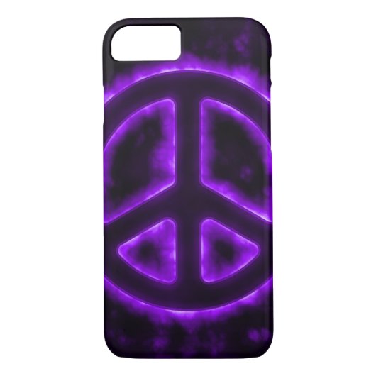 Paars vredesteken Case-Mate iPhone case (Achterkant)