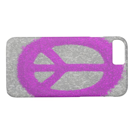 Paars vredesteken Case-Mate iPhone case (Achterkant (Horizontaal))