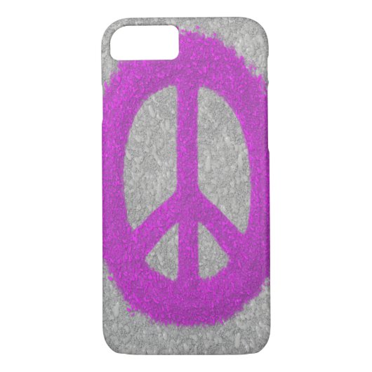 Paars vredesteken Case-Mate iPhone case (Achterkant)