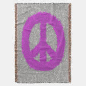 Paars vredesteken deken (Voorkant Verticaal)