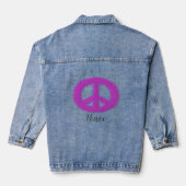 Paars vredesteken denim jacket (Achterkant)