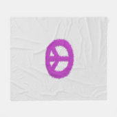 Paars vredesteken fleece deken (Voorkant (Horizontaal))