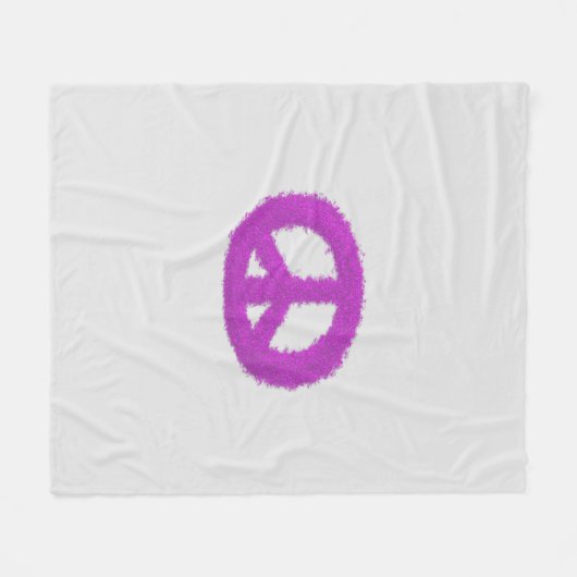 Paars vredesteken fleece deken (Voorkant (Horizontaal))