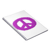 Paars vredesteken notitieboek (Rechterzijde)