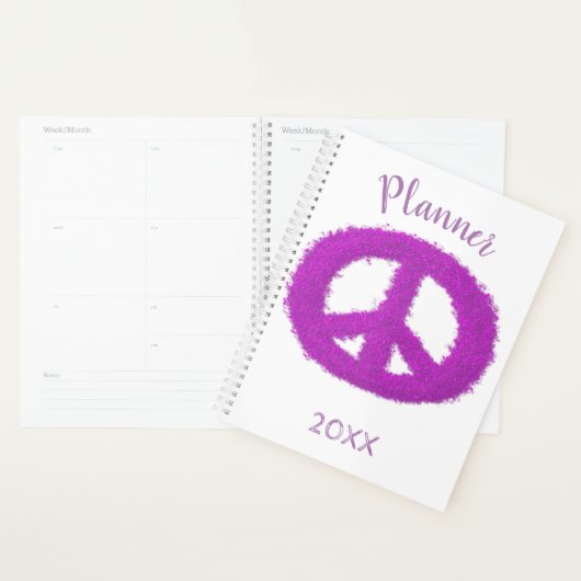 Paars vredesteken planner (Display)