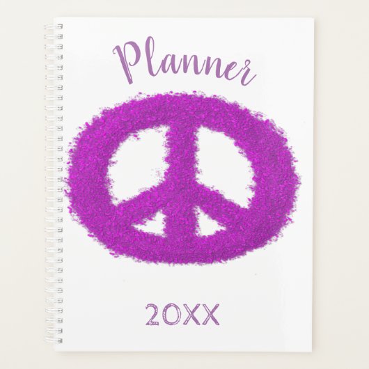Paars vredesteken planner (Voorkant)