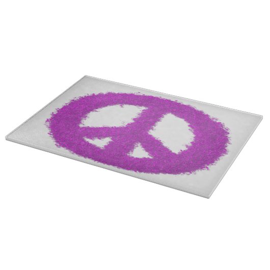 Paars vredesteken snijplank (Hoek)