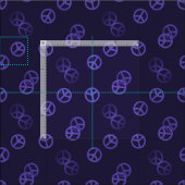 Paars vredesteken stof (Delen)